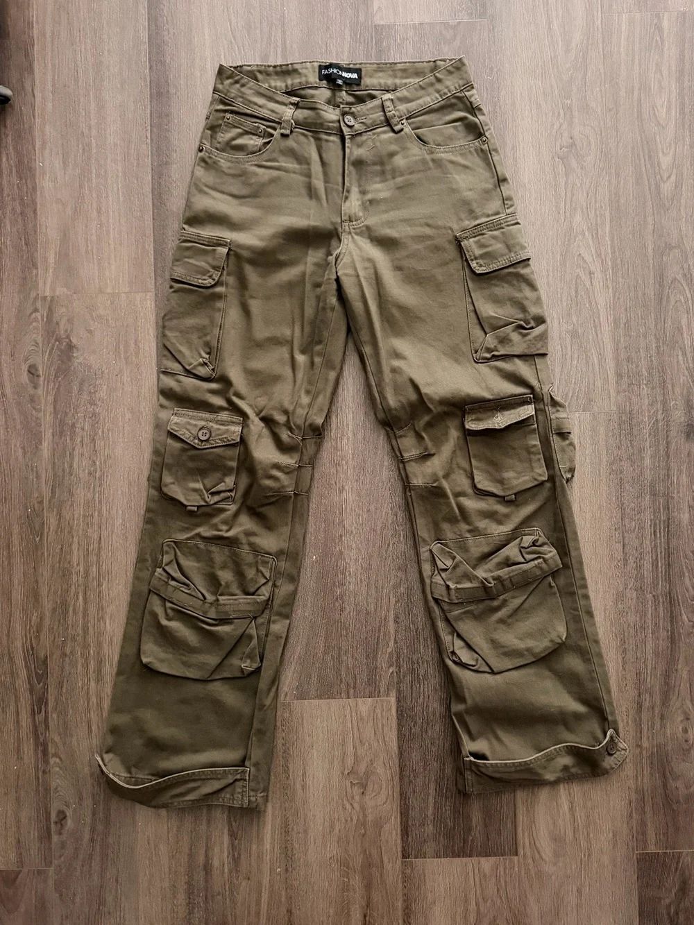 Olive Green Cargo Pants for Men - Multi-Pocket Utility Style